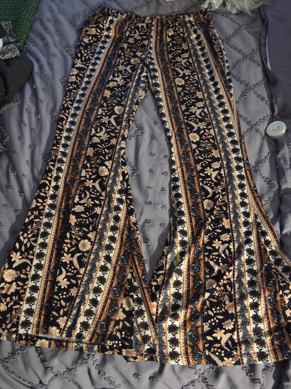 Boho Floral Stretchy Wide Leg Pant